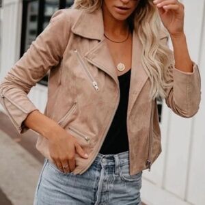 Vici Suede Moto Jacket in Large